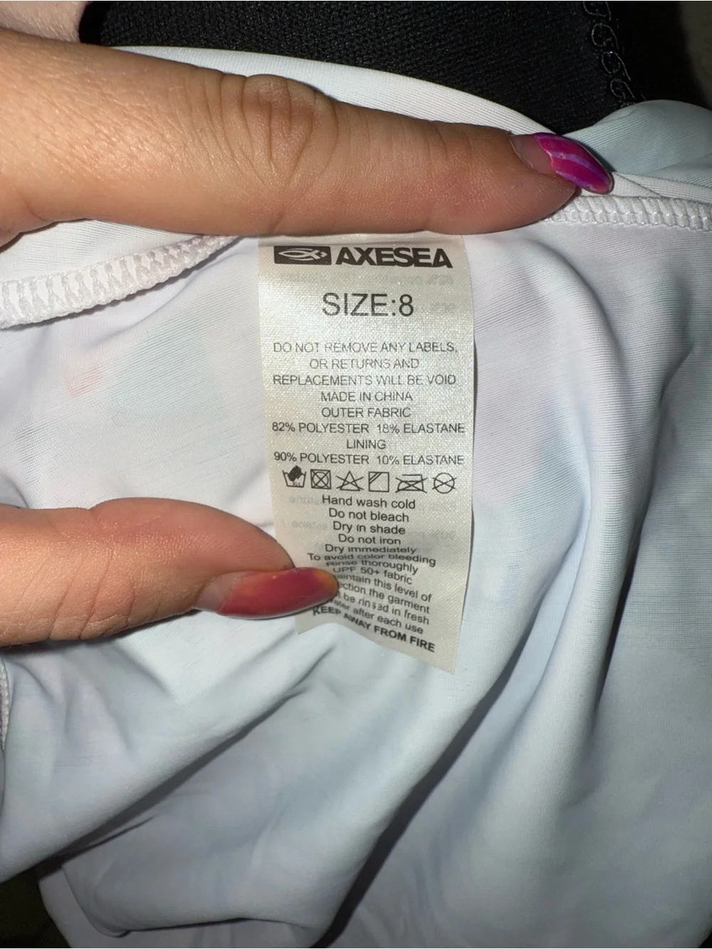 AXESEA Floral Rash‎ Guard Swim Top UPF Surf Beach Tropical Size 8